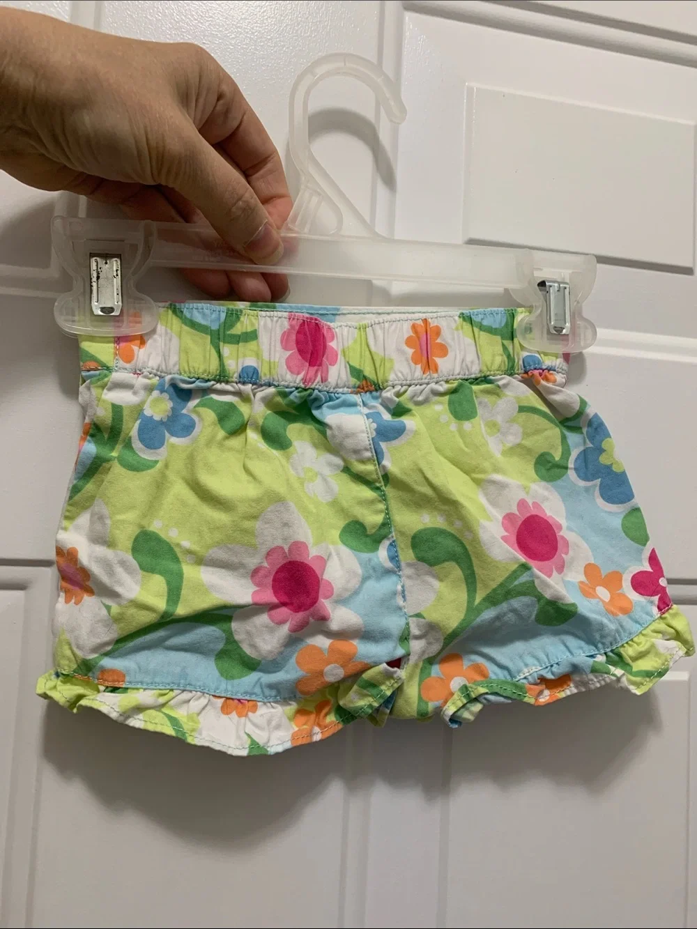 4/$10 Gymboree Floral Ruffle Shorts or Diaper Cover - Pink Green Blue 18-24 Mos